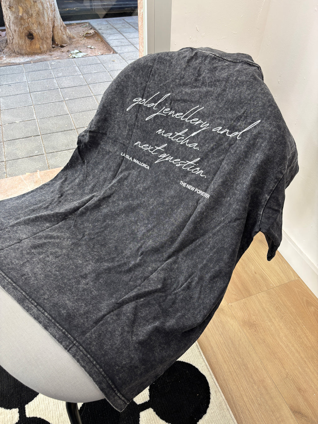 Gold Jewellery and Matcha T-Shirt