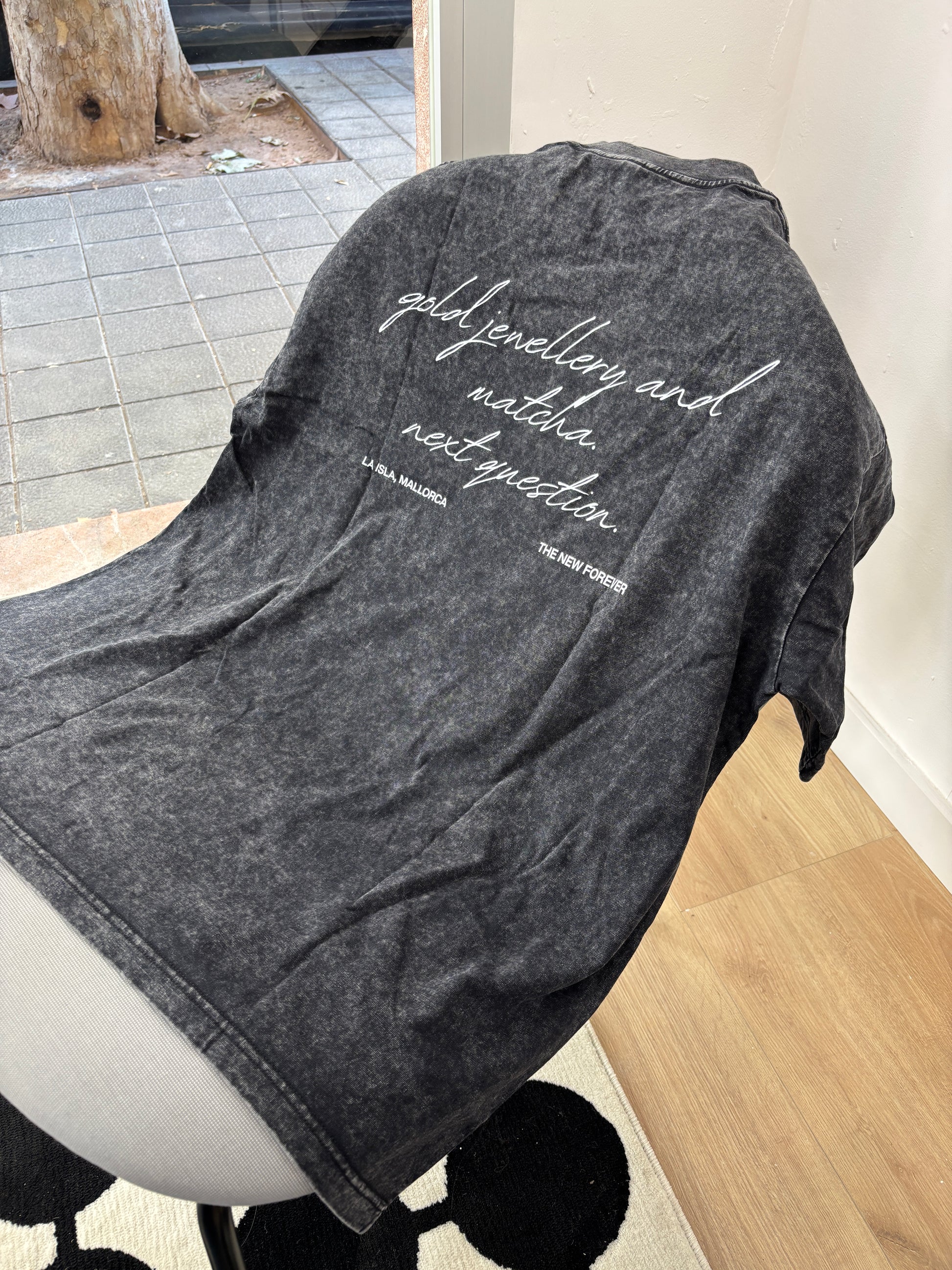 Gold Jewellery and Matcha T-Shirt