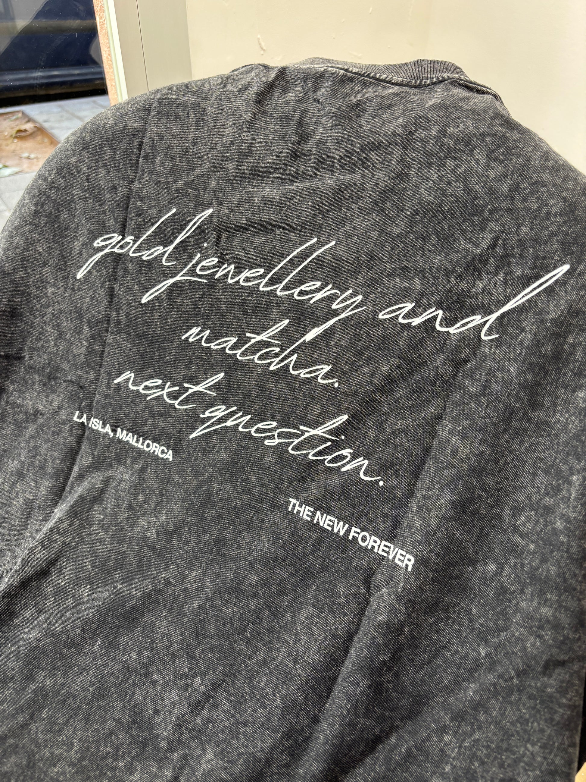 Gold Jewellery and Matcha T-Shirt